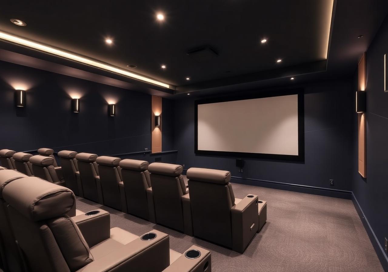 Basement theater / media room