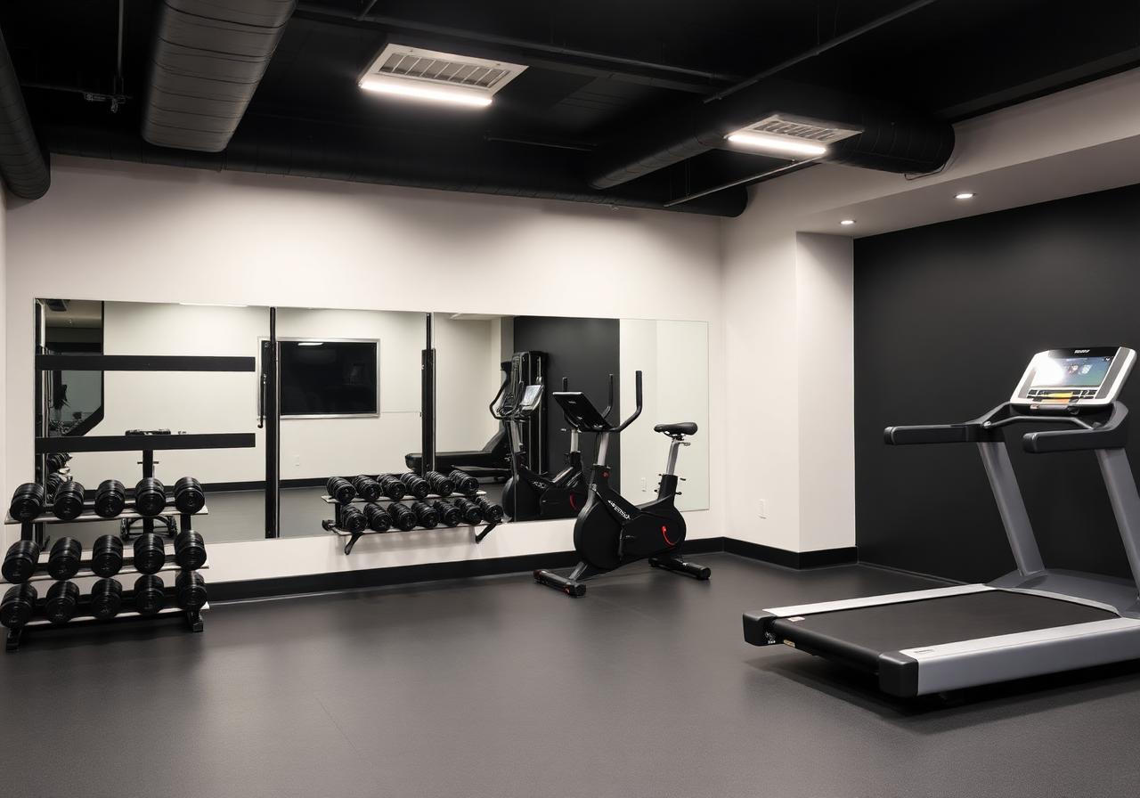 Basement gym or office
